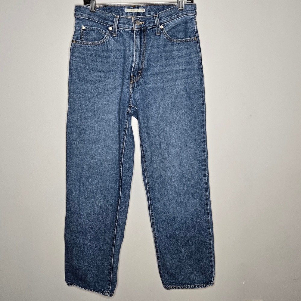 Levis 94 Baggy Jeans Womens 29 High Rise Straight Leg Blue Denim A0356-0003